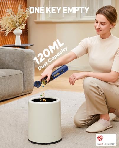 Fanttik V8 Mate Upgraded Cordless Car Vacuum, Portable Mini Vacuum with 13000pa Suction Power, 2 Suction Modes, Type-C Charge, Handheld Vacuum for Car, Small Tasks, Keyboards, Office Desk (Blue) - Image 6