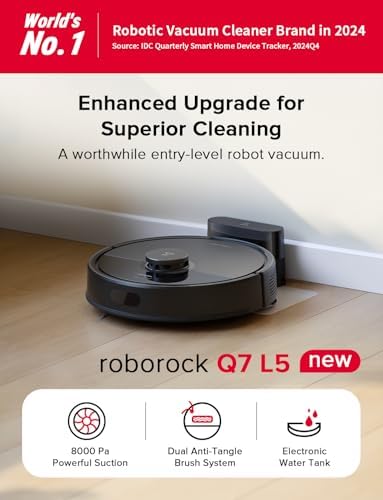 roborock Q7 L5 Robot Vacuum and Mop Combo, 8,000Pa Suction - Image 2