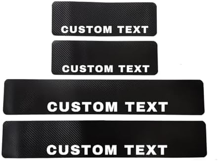 Car Door Sill Protectors for Ford F-250 F250 Super Duty Accessories, Thick Carbon Fiber Door Sill Scuff Plate Cover, Door Entry Guard Decorative Stickers (Text Customization, Fit for F250) - Image 5