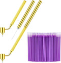 Tondiamo 100 Pack Touch up Paint Brushes 0.5mm Pen,Purple by Tondiamo