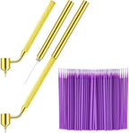 Tondiamo 100 Pack Touch up Paint Brushes 0.5mm Pen,Purple by Tondiamo