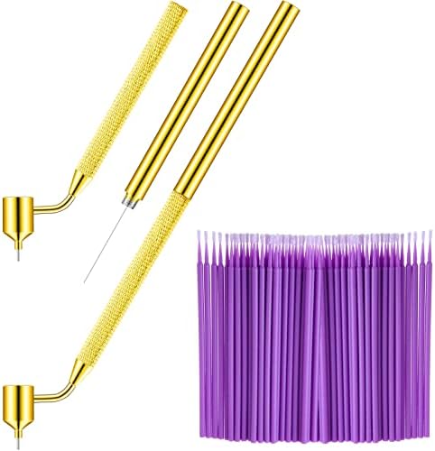 Tondiamo 100 Pack Touch up Paint Brushes 0.5mm Pen,Purple by Tondiamo
