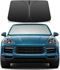 Windshield Sun Shade for 2019-2026 Porsche Cayenne Foldable Car Front Window Sunshade Double Layer 240 T Sun Visor Protector Reflective Cover Block UV Rays & Sun Heat Keep Your Car Cooler by Unknown