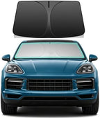 Windshield Sun Shade for 2019-2026 Porsche Cayenne Foldable Car Front Window Sunshade Double Layer 240 T Sun Visor Protector Reflective Cover Block UV Rays & Sun Heat Keep Your Car Cooler by Unknown