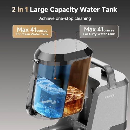 Uwant Carpet Cleaner Machine with Steam&Hot&Cold Water Models 18Kpa Powerful Suction Upholstery Cleaner Machine with Pet Pro Cleaner for Pets, Carpet Steam Cleaner Set of 1 - Image 6