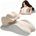 Intimate Pillow for Couples, Enhanced Support Memory Foam Triangle Wedge Pillow, Adjustable Ergonomic Positioning Cushion, Extra Large Adult Game & Bed Support Pillow (Beige) by Unknown