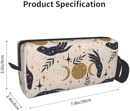 Boho Magic Celestial Makeup Bag for Women | Small Travel Cosmetic Pouch with Zipper, Compact Makeup Organizer Bag for Purse, Toiletries, Skincare & Daily Essentials - Image 3