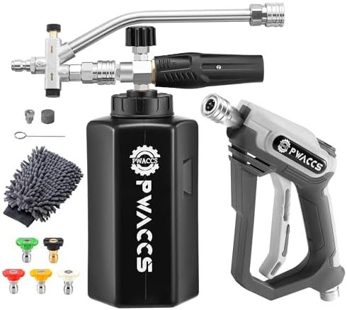 PWACCS Pressure Washer Foam Gun with Dual Connector, 1.5 Liter by PWACCS
