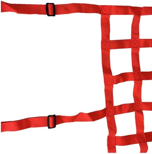 Car Front Rear Partition Barrier Net Replacement for Wrangler JK JL Unlimited 2007-2023 Gladiator JT Truck 2 Door 4 Door Pet Safe Drive (Red) - Image 4