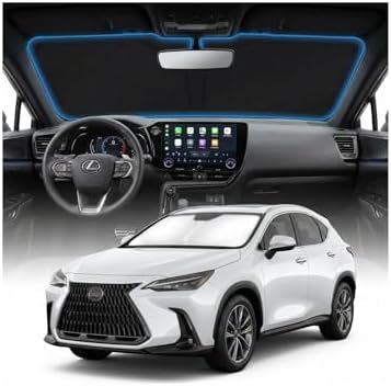 for Lexus NX NX250 NX350 NX350h NX450h+ Sun Shade Windshield Cover - Custom Fit NX Accessories 2015-2021 Sunshade Foldable UV Protection & Heat Shield Sun Visor Accessories by Unknown