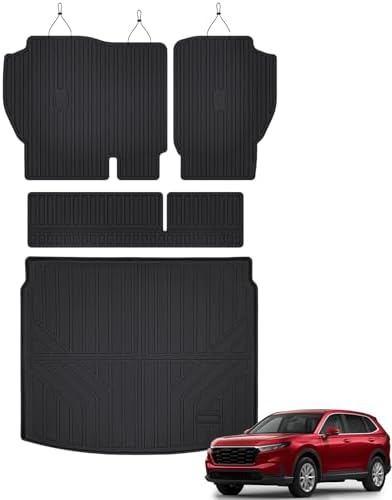 AUXKO All Weather Upper Cargo Mat Backrest Mat for Honda CRV 2023-2026 | High Wall,All-Weather,All Season,Odorless,Anti Slip,Rain&Salt Resistant,TPE Material,Black,Accessories,Pet Friendly by AUXKO