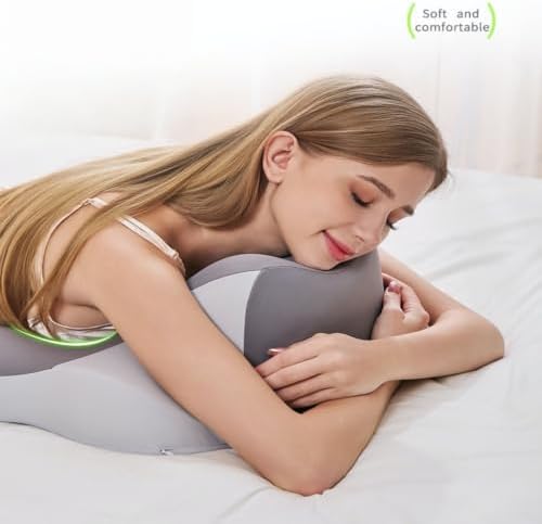Reading Pillow, Ergonomic Memory Sponge Bed Wedge Pillow is Suitable for headboard, Chin and Back Support Pillow, Bed Support Sofa Floor, and Sleep Pillow.，Grey - Image 3
