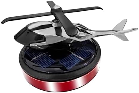 KITUREK Helicopter Solar Rotating Car Air Fresheners for Home, Office, Red by KITUREK
