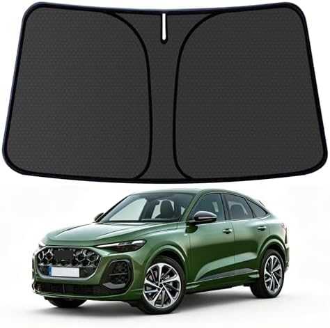 Q5 Customized Windshield Sun Shade for 2018-2025 2026 Q5 Premium/Premium Plus/Prestige Front Window Sunshade Visor Protector Foldable Blocks UV Rays Keep Car Cooler Accessories by aatoppus