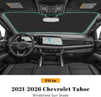 Car Windshield Sun Shade for Chevy 2021-2025 2026 Tahoe Accessories (OEM Design) Reflective Foldable Heat Insulation Sunshade for Ultimate Protection - Image 2