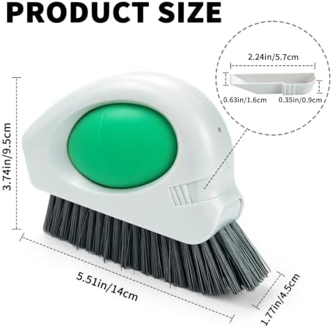 Allinside Window Track Cleaner, 2-in-1 Crevice Cleaning Brush for Sills - Image 2