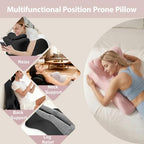 Intimacy Sweet Spot Pillow, Couples Pillow for Sleeping Ergonomic 27° Angle Memory Foam Wedge Pillow Multi-Functional Lounger Cushion for Support & Back(Black) - Image 3