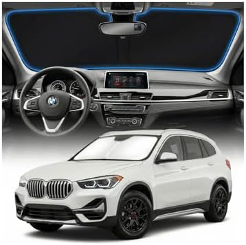 for BMW X1 E84 Sun Shade Windshield Cover - Custom Fit X1 E84 Accessories 2016-2024 2025 Sunshade Foldable UV Protection & Heat Shield Sun Visor Accessories by Unknown