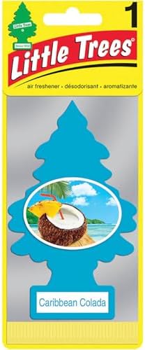 LITTLE TREES Car Air Freshener | Hanging Paper Tree for Home or Car | Caribbean Colada | 12 Pack - Image 2