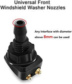Front Windshield Washer Nozzles Windshield Sprayer Nozzle Windshield Squirter Nozzle for Most Cars SUVs Trucks, Car Accessories Wiper Spray Washer Jet with 3M Fluid Hose & 6 Connectors - Image 3