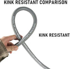 Hourleey Pressure Washer Hose 100FT, Kink Resistant High Tensile Wire Power Washer Hose, Rubber Wire Braided with 3/8" Quick Connect for Hot/Cold Water, 4000 PSI, Gray - Image 3