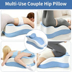 Intimacy Pillow Wedge - Sweet Spot Pillow for Couples, Memory Foam Ergonomic Support Cushion, Multi-Position Couples Pillow, Removable Washable Cover for Relaxation & Play (Blue Grey) - Image 4