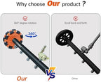 2-in-1 Can Move Horizontally Pressure Washer Undercarriage Cleaner Water Broom，23" Surface Cleaner Power Washer Attachment with 7 Nozzles 3 Extension Rods andSpare Wheel，4000 PSI - Image 2