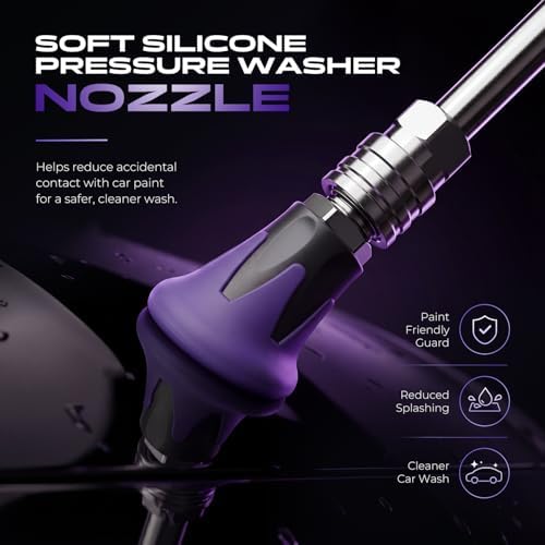 2 Pcs Pressure Washer Nozzle, 25 Degree/40 Degree Stainless Steel Silicone - Image 2