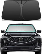 Windshield Sun Shade for Acura MDX 2021-2025 Foldable Car Front Window Sunshade Double Layer 240 T Sun Visor Protector Reflective Cover Block UV Rays & Sun Heat Keep Your Car Cooler by Unknown