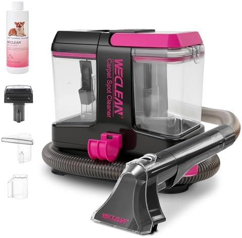 WECLEAN C5 Portable Carpet Cleaner Upholstery Deep Cleaner, Deep Cleaning for Carpet,Car Couch, with Deep Cleaning Solution,Blackpink by WECLEAN