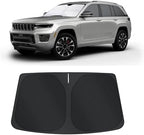 TINGLU Sun Shade for Jeep Grand Cherokee 2011-2021(NOT for Grand Cherokee L&Jeep Cherokee) Accessories Windshield Sun Shade Window Shade UV Rays Protection Sun Visor Cover by TINGLU