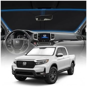for Honda Ridgeline Sun Shade Windshield Cover - Custom Fit Ridgeline Accessories 2017-2025 2026 Sunshade Foldable UV Protection & Heat Shield Sun Visor Accessories by Unknown
