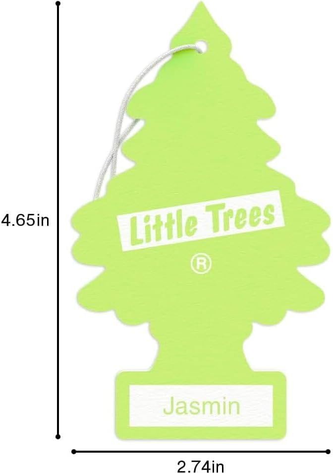 LITTLE TREES Car Air Freshener Hanging Paper Tree for Home or Car , "lime green” , Jasmin scent - Image 7