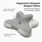Luxurious Memory Cotton Lovers Pillow with ergonomics is an Ideal Choice for Reading, Waist Protection, deep Support for Intimate Posture and Prevention of gastroesophageal Reflux.，Grey - Image 6