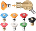 Selkie Pivoting Coupler Kit for Pressure Washer, 8 Pack Universal Power Pressure Washer Accessories Kit, 7 Nozzle Tips,1/4 Inch,4500 PSI by SELKIE