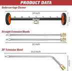 24 Inch Undercarriage Pressure Washer Attachment, 4000 PSI - Image 2