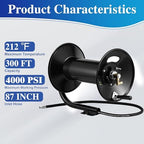 M MINGLE Pressure Washer Hose Reel 300ft x 3/8" / 500ft x 1/4", 4000 PSI - Image 2
