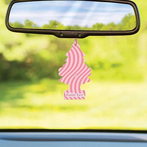 Little Trees Cardboard Hanging Car, Home & Office Air Freshener, Bubble Gum (Pack of 12) - Image 4