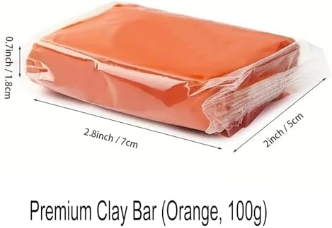IPELY 4 Pack 100g Car Clay Bar Premium Grade, Orange Auto Detailing Magic Clay Bar Cleaner for Car Wash Car Detailing Clean Orange - Image 2