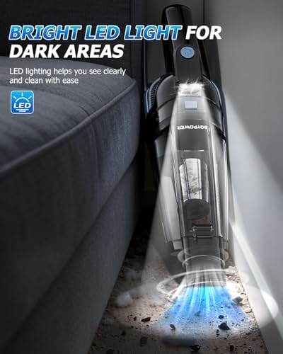 BQYPOWER Handheld Vacuum Cordless Rechargeable, Hand Held Car Vacuum - Image 4