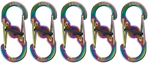 Nite Ize S-Biner MicroLock Stainless Steel - Micro-Sized Dual Carabiner for Keys, Pet Tags & Small Accessories - Center Locking Lever - Twist-to-Lock - Image 4