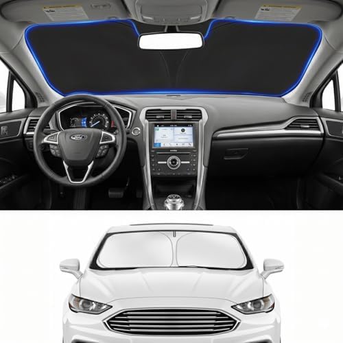 Custom Fit Windshield Sun Shade for Ford Fusion 2013-2021 by Unknown