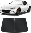 TINGLU Sun Shade for Mazda MX-5 Miata 2017-2019 Accessories Windshield Sun Shade Window Shade UV Rays Protection Sun Visor Cover with Steering Wheel Sunshade Storage Bag by TINGLU