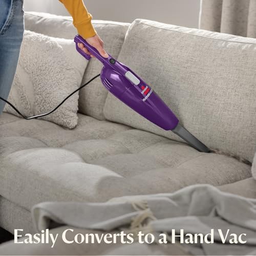 Bissell 20334 Featherweight Stick Lightweight Bagless Vacuum and Electric Broom with Crevice Tool for Hard Floors and Carpets, Purple - Image 4