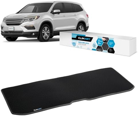 CLIM ART Cargo Liner for Honda Pilot 2016-2022 Custom Fit Trunk Mat, with Honeycomb Dirtproof & Waterproof Technology - All-Climate, Heavy Duty, Anti-Slip Cargo Liner, Luggage -FL01116187 by CLIMART