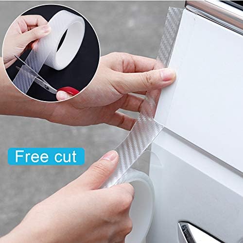 Storystore Car Door Edge Guards, 2.7In x 33Ft Door Sill Guard Protector, Anti-Scratch Adhesive Tape, Automotive Anti-Collision Strip for Car Door Edge/Front and Rear Bumper/Door Sill Protector | Trim-to-fit Carbon Fiber Protective Strip for Door Edges,... - Image 4
