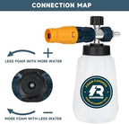 Sooprinse Foam Cannon with 1/4 Inch Quick Connector, Heavy Duty Car Foam Blaster Wide Neck Adjustable Snow Foam Lance for Pressure Washer, 5 Pressure Washer Nozzle Tips, 1 Liter - Image 3