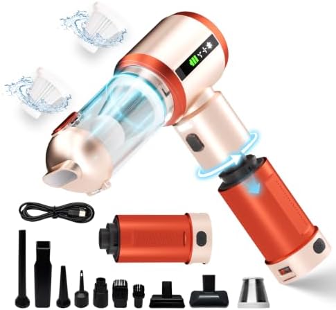 Cordless Handheld Car Vacuum Cleaner 22000PA with Dual Removable Battery by AUTOWOEL