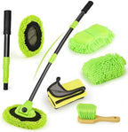 Car Wash Brush with Long Handle - Extendable Car Wash Mop & Sponge by WelcometoFarafox