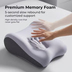 Wedge Pillow for Sleeping, Memory Foam Body Support Pillow for Couples, Orthopedic Positioning Cushion for Reading, Back Hip Knee Pain Relief, Removable Washable Cover (Grey) - Image 5